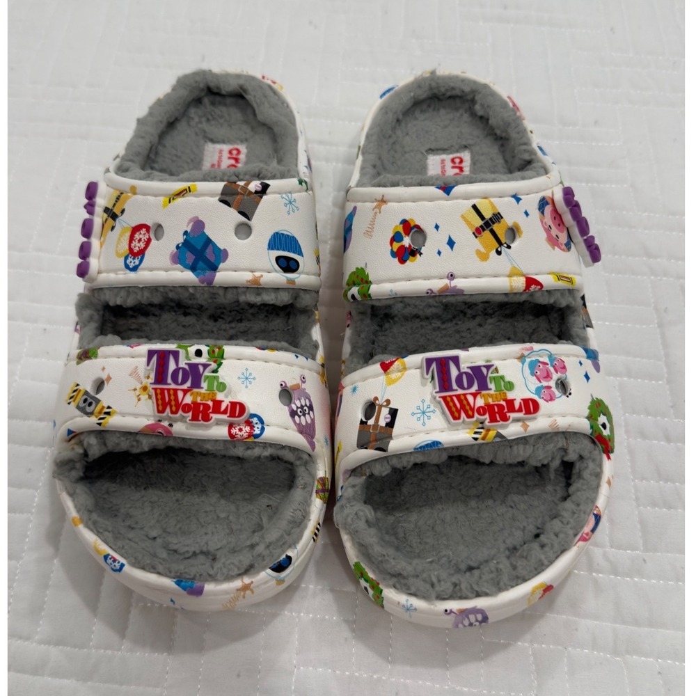 Crocs Disney Toy Story Holiday Lined Sandals White Toy To The‎ World Women 7